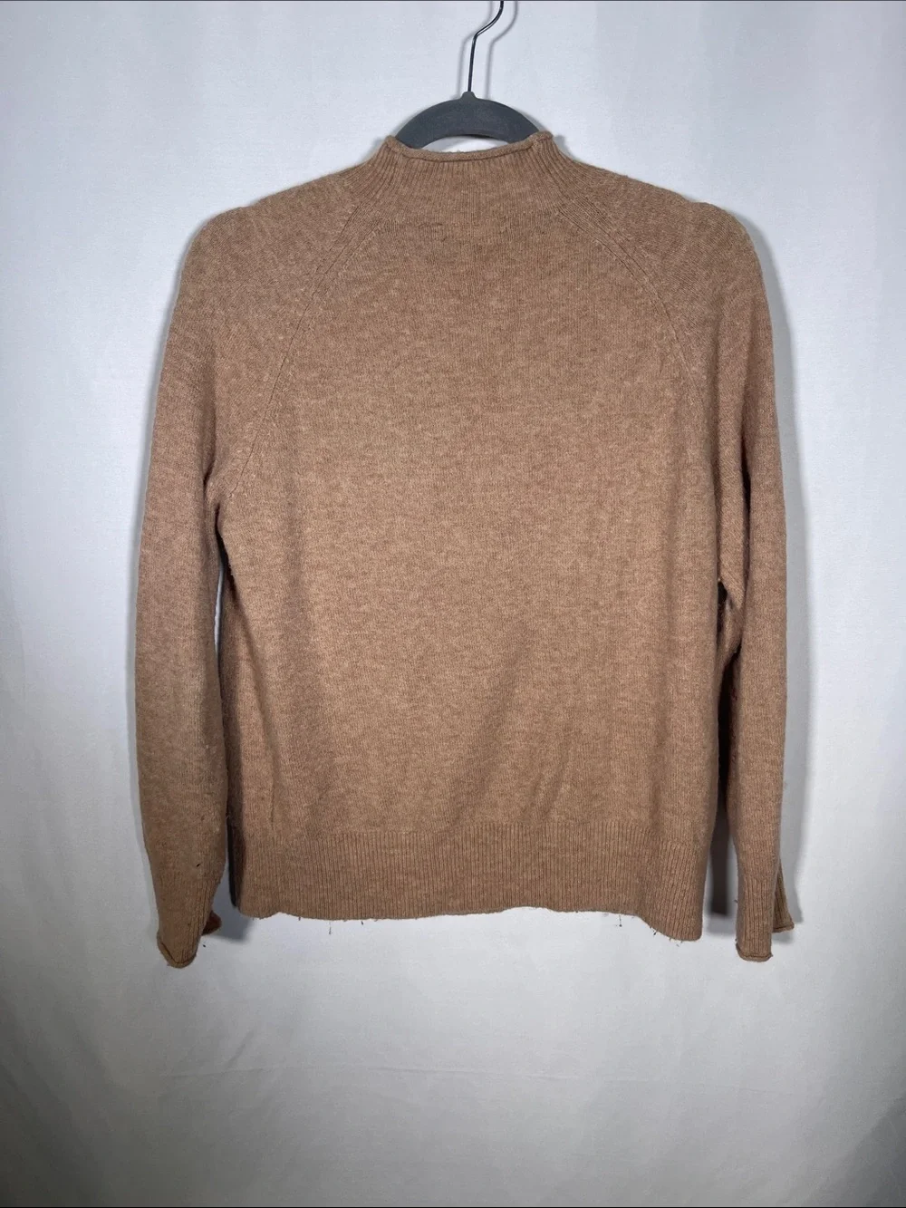 J. CREW WOMENS ROLLNECK SWEATER TAN BD613 SMALL